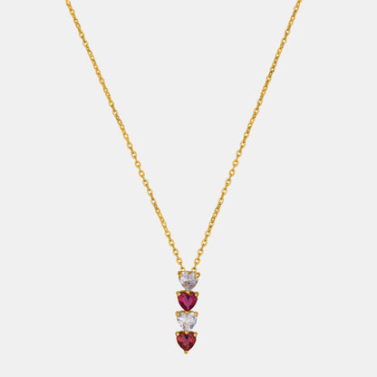 Aurora Red Heart Necklace