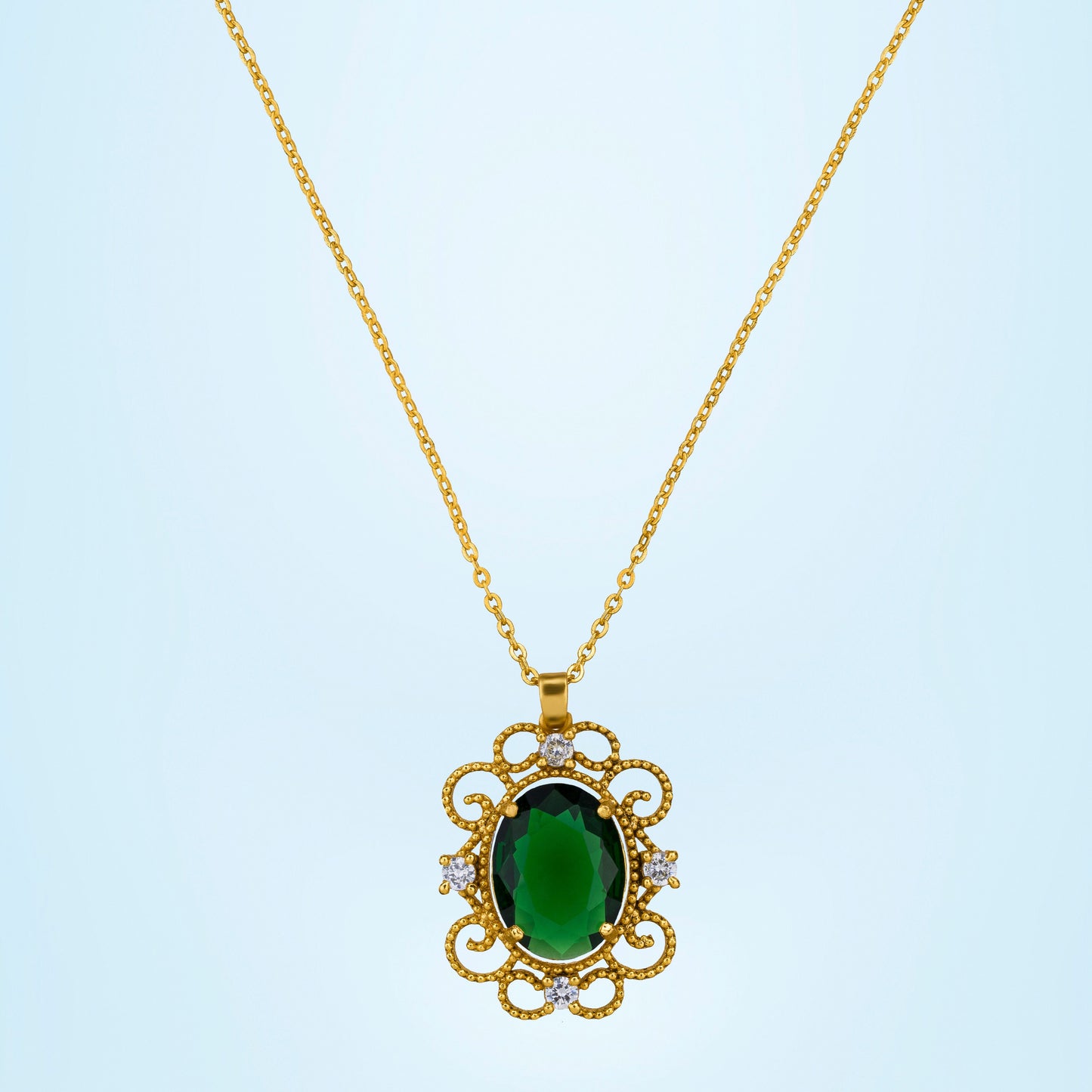 royal green sapphire pendant