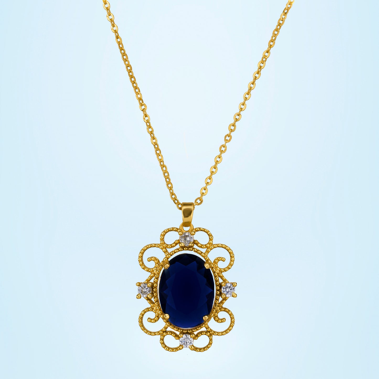 royal blue sapphire pendant