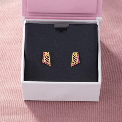 Pair of Golden Earrings with stones