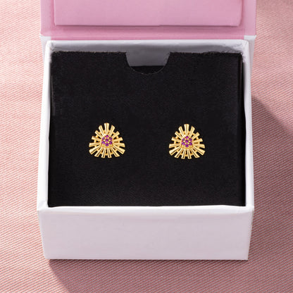 Pair of Golden Earrings with Stones