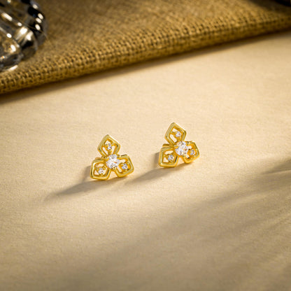 White Clover Spark Earrings