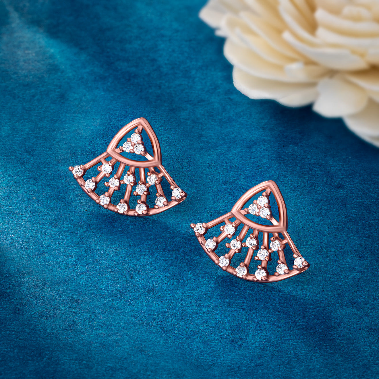 rose gold sunbeam studs