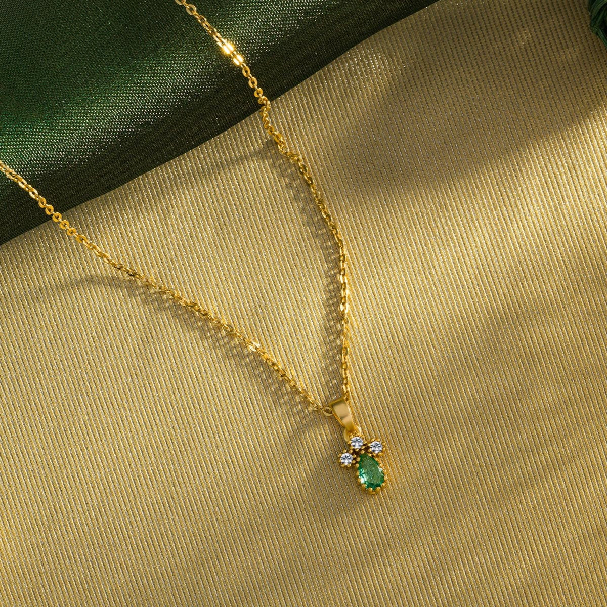 green teardrop pendant