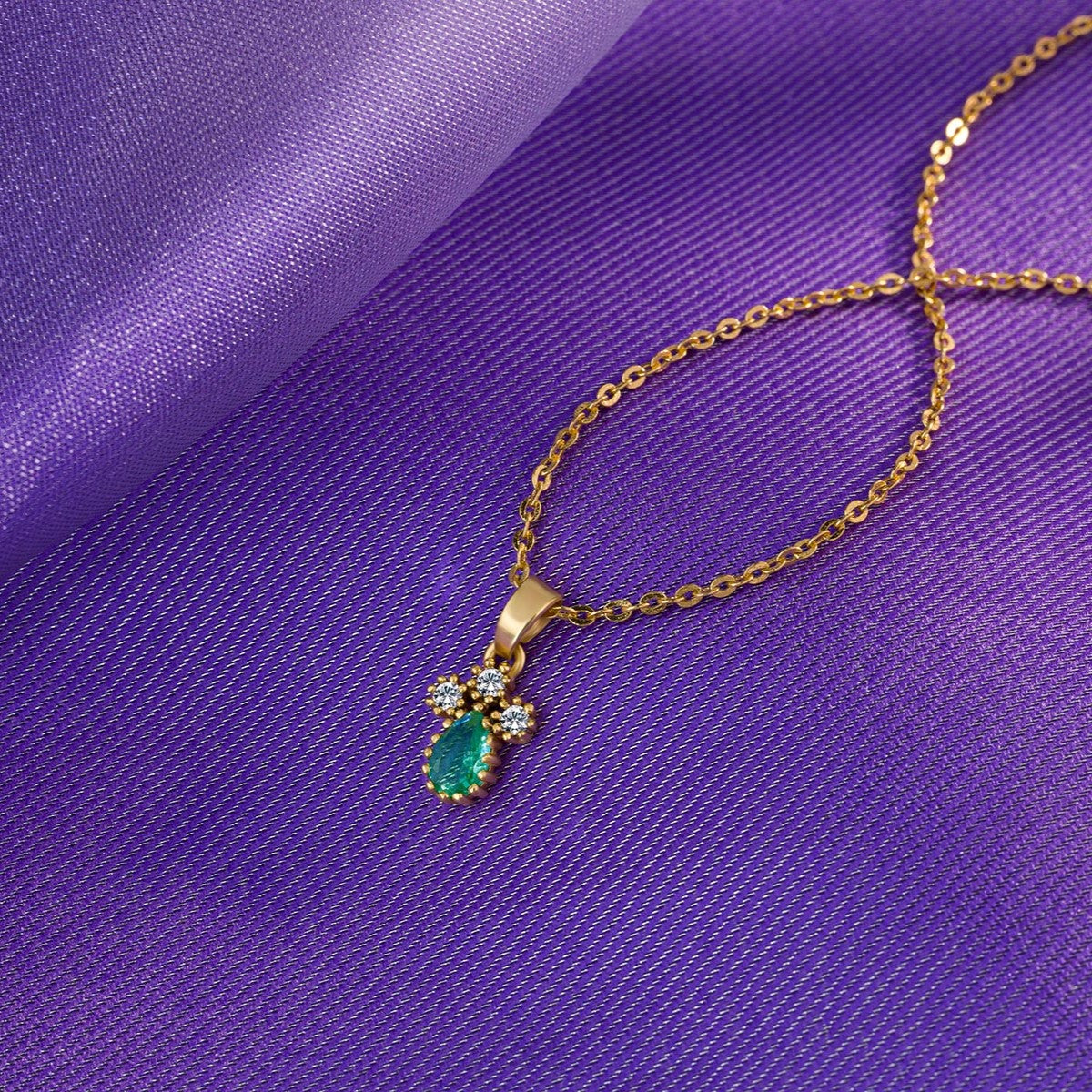 necklace with a small stone on it