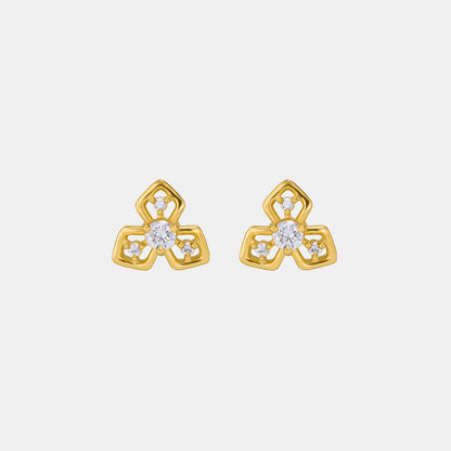 White Clover Spark Earrings