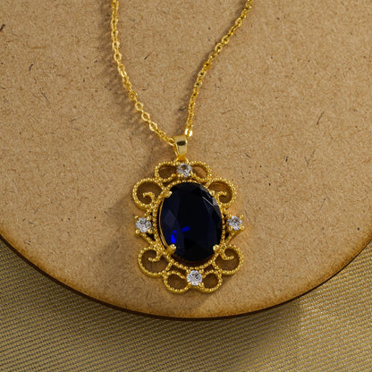 Royal Safire Golden Necklace