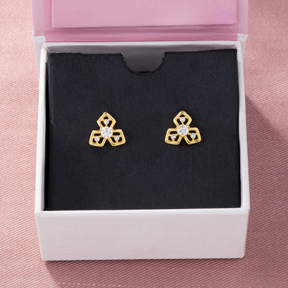 White Clover Spark Earrings