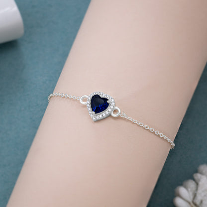 Silver Heart Ocean Bracelet