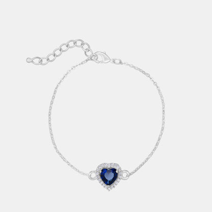 Silver Heart Ocean Bracelet