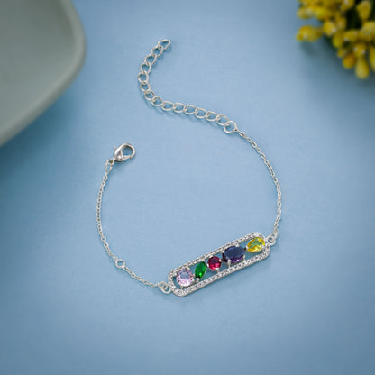 Silver Rainbow Bracelet