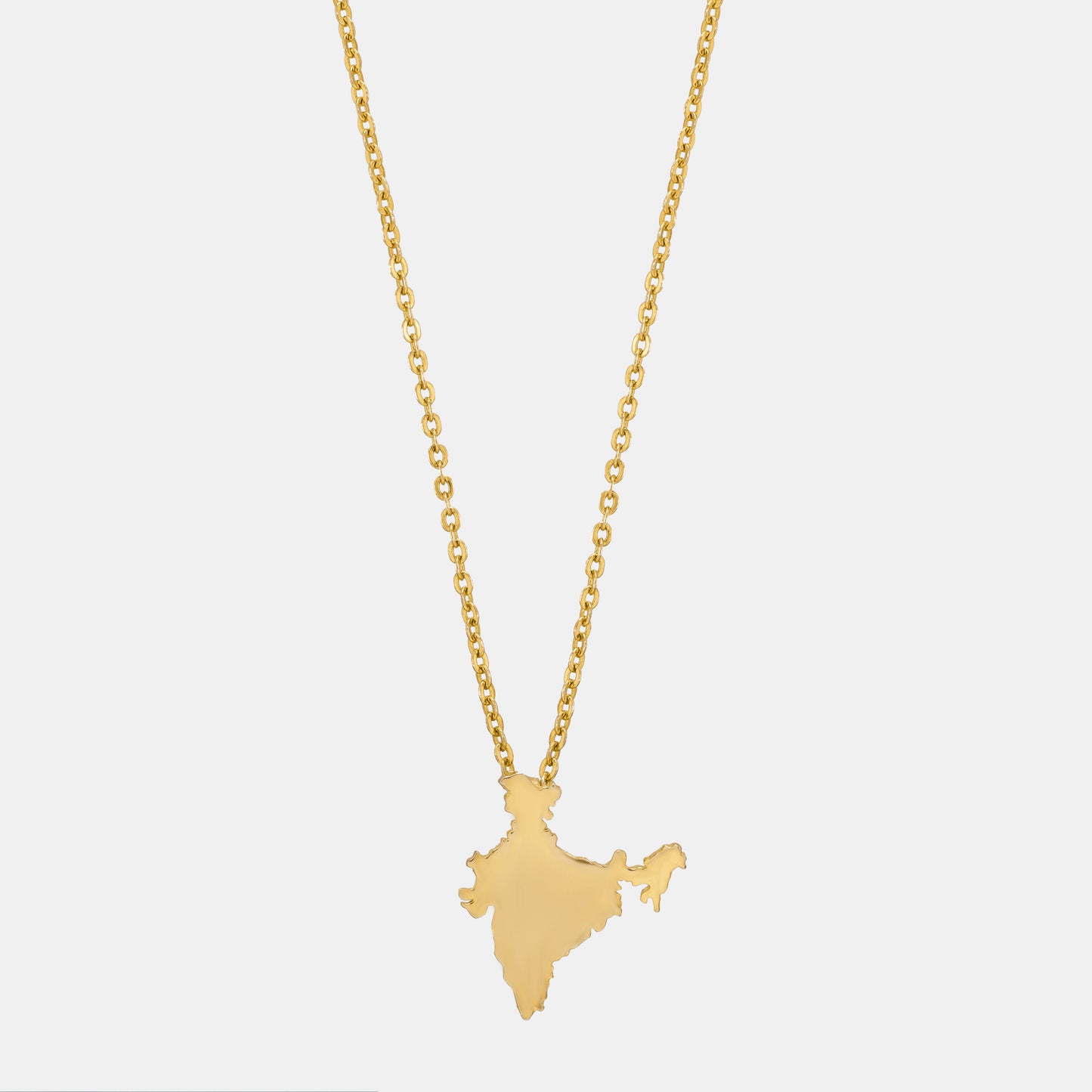 golden chain with a map of india on it