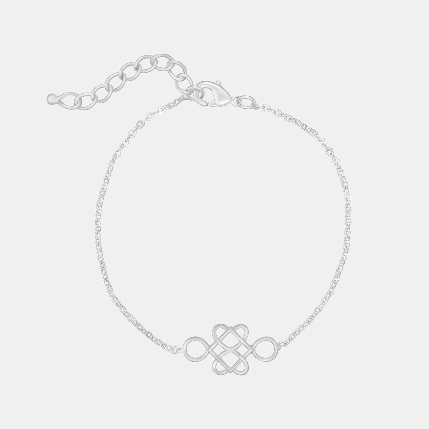 silver bracelet with a beautiful knot