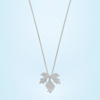 Silver Maple Leaf Pendent Chain