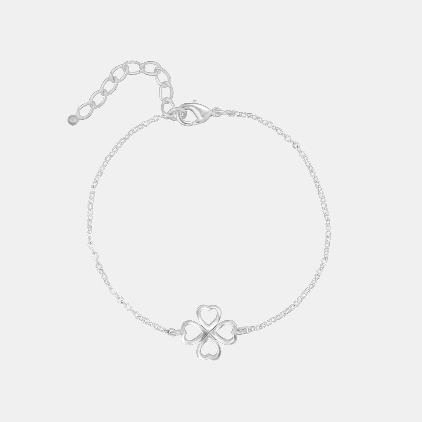 silver two crosses bracelet