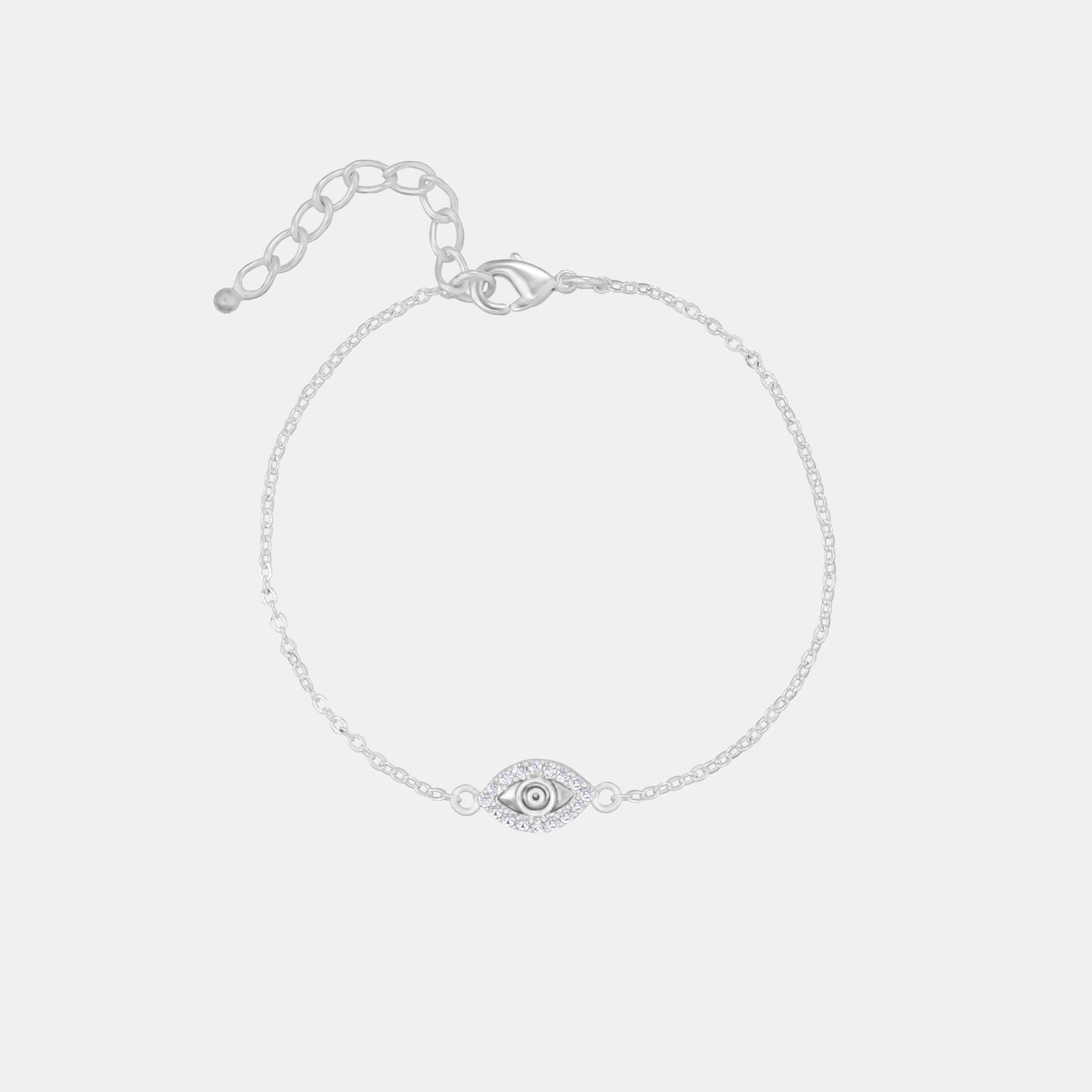 silver evil eye bracelet