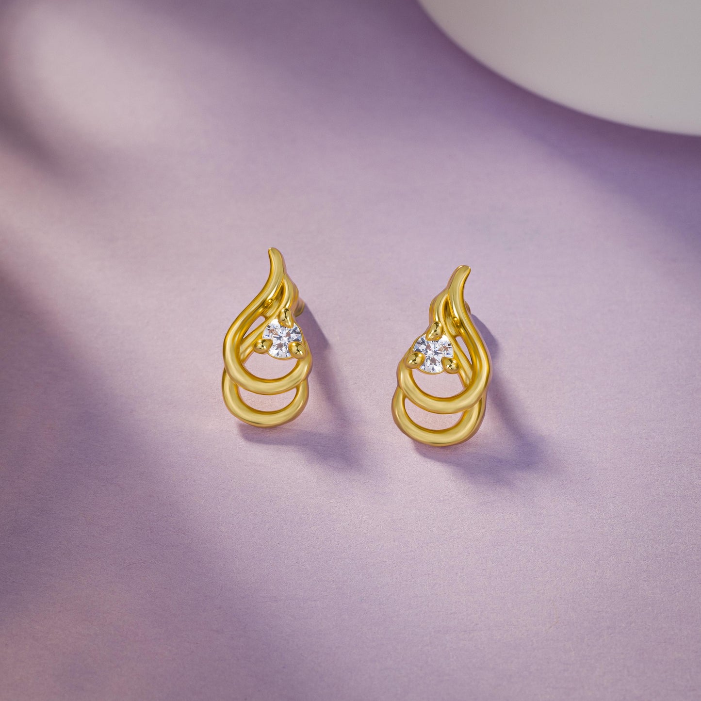 white whispering flame earrings