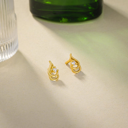 White Whispering Flame Earrings