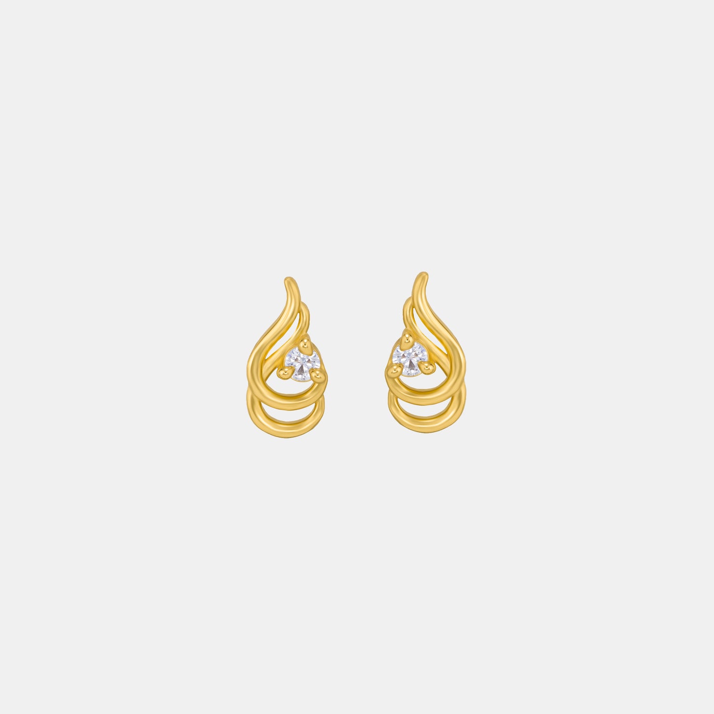 white whispering flame earrings