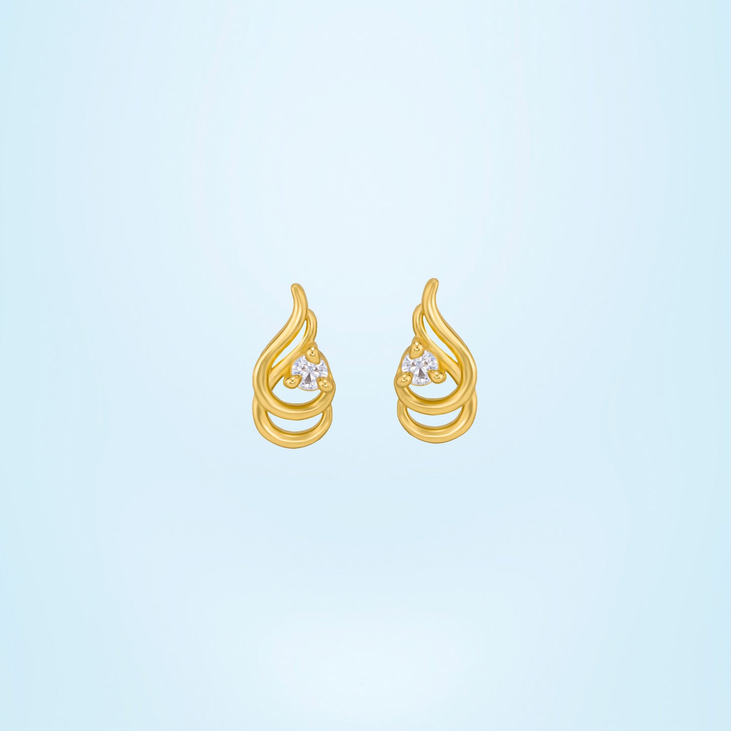 white whispering flame earrings