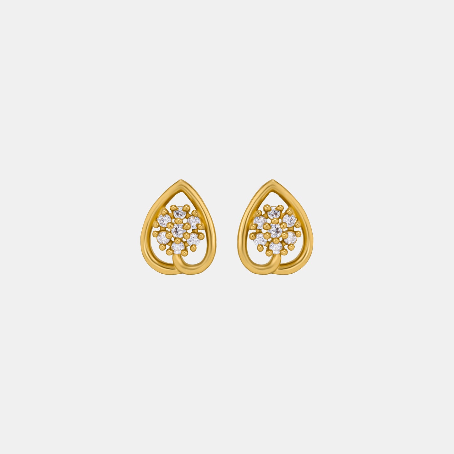 white blossom teardrop studs