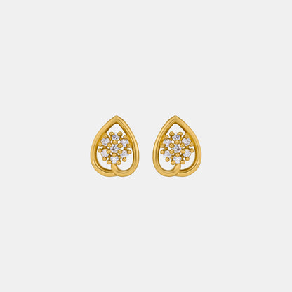 White Blossom Teardrop Studs