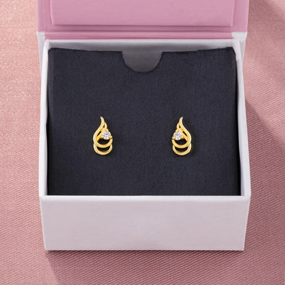 White Whispering Flame Earrings