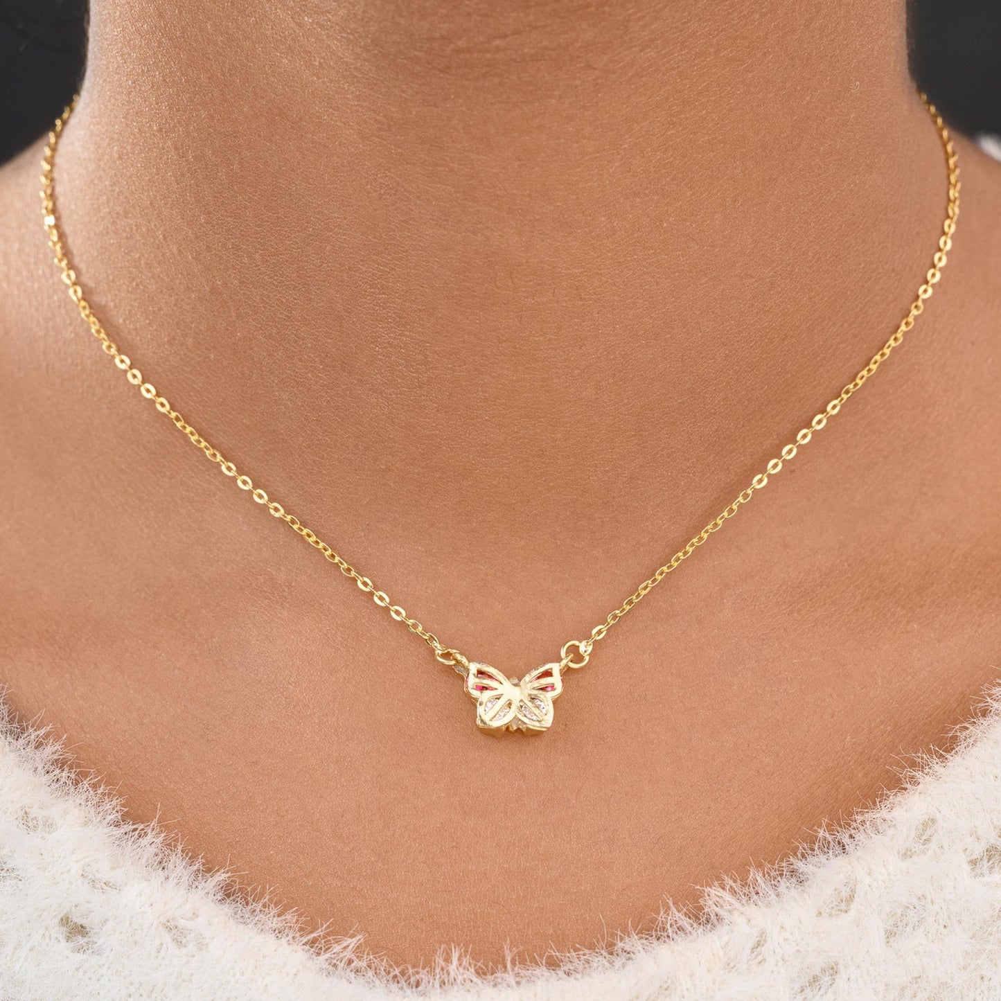 butterfly charm necklace