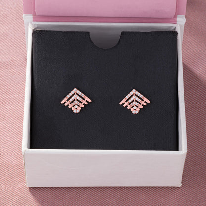 The Rose Gold Earrings with Diamonds