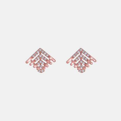 The Rose Gold Earrings with Diamonds