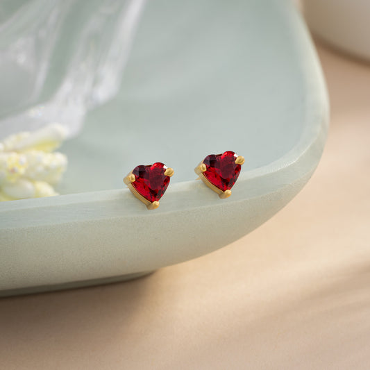 Pair of Red Sapphire Earrings