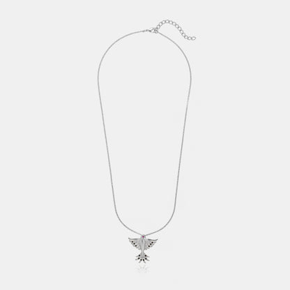 Silver Necklace with a Bird on it