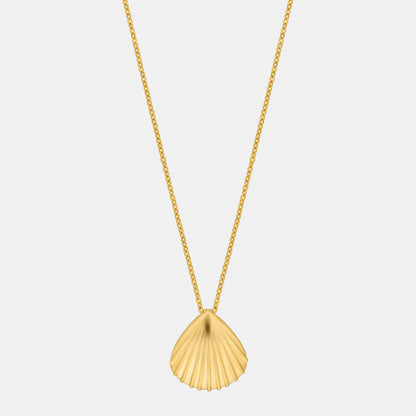 Golden Necklace with a Shell on it