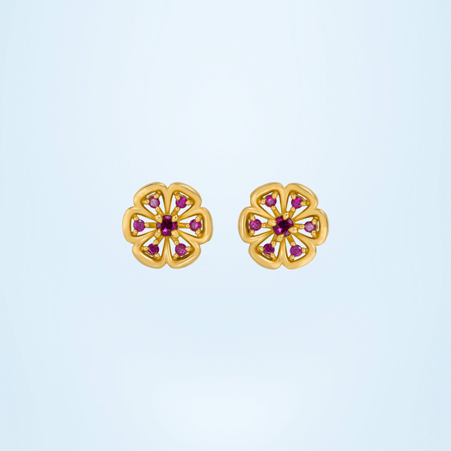 white blossom earrings