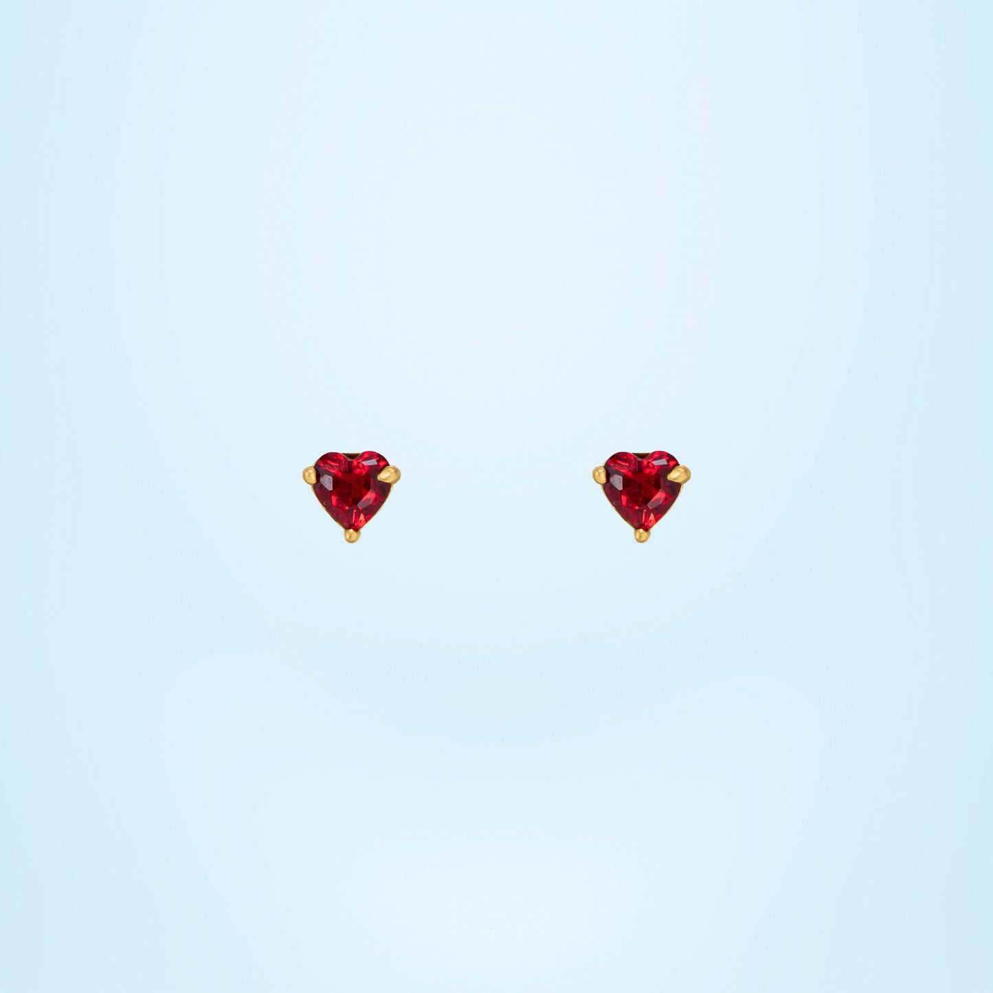 pair of red sapphire earrings