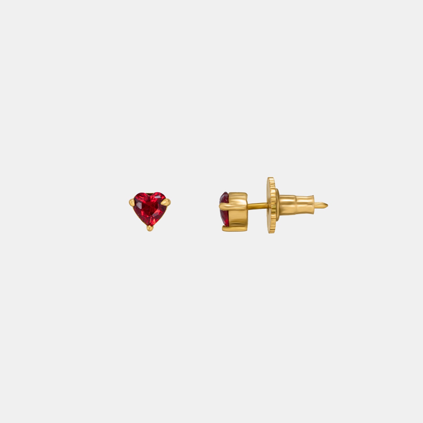 pair of red sapphire earrings