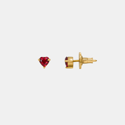 Pair of Red Sapphire Earrings