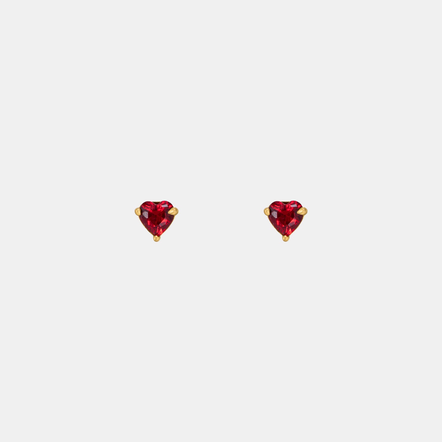 pair of red sapphire earrings