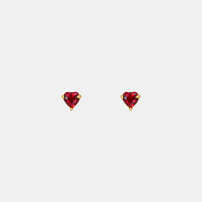 Pair of Red Sapphire Earrings