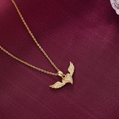 Golden Necklace with a Bird on it