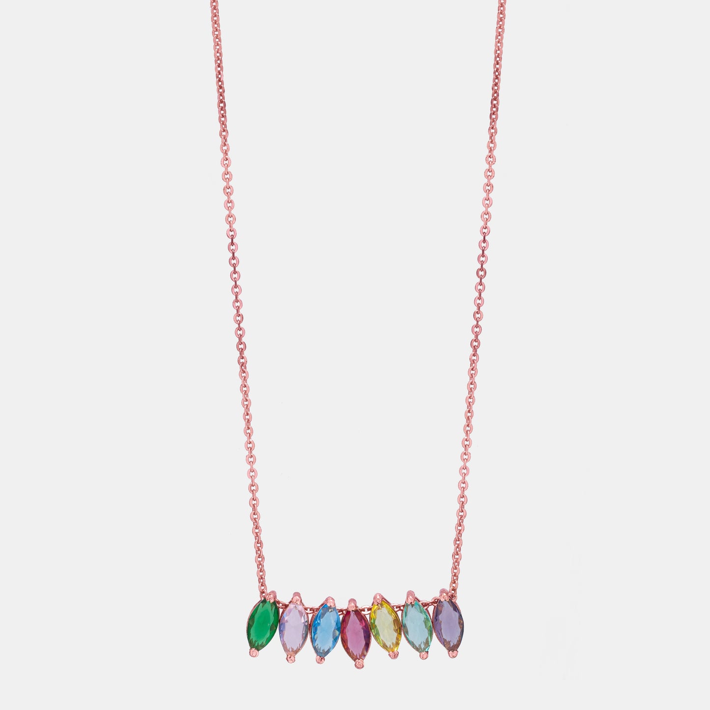 necklace with colorful stones