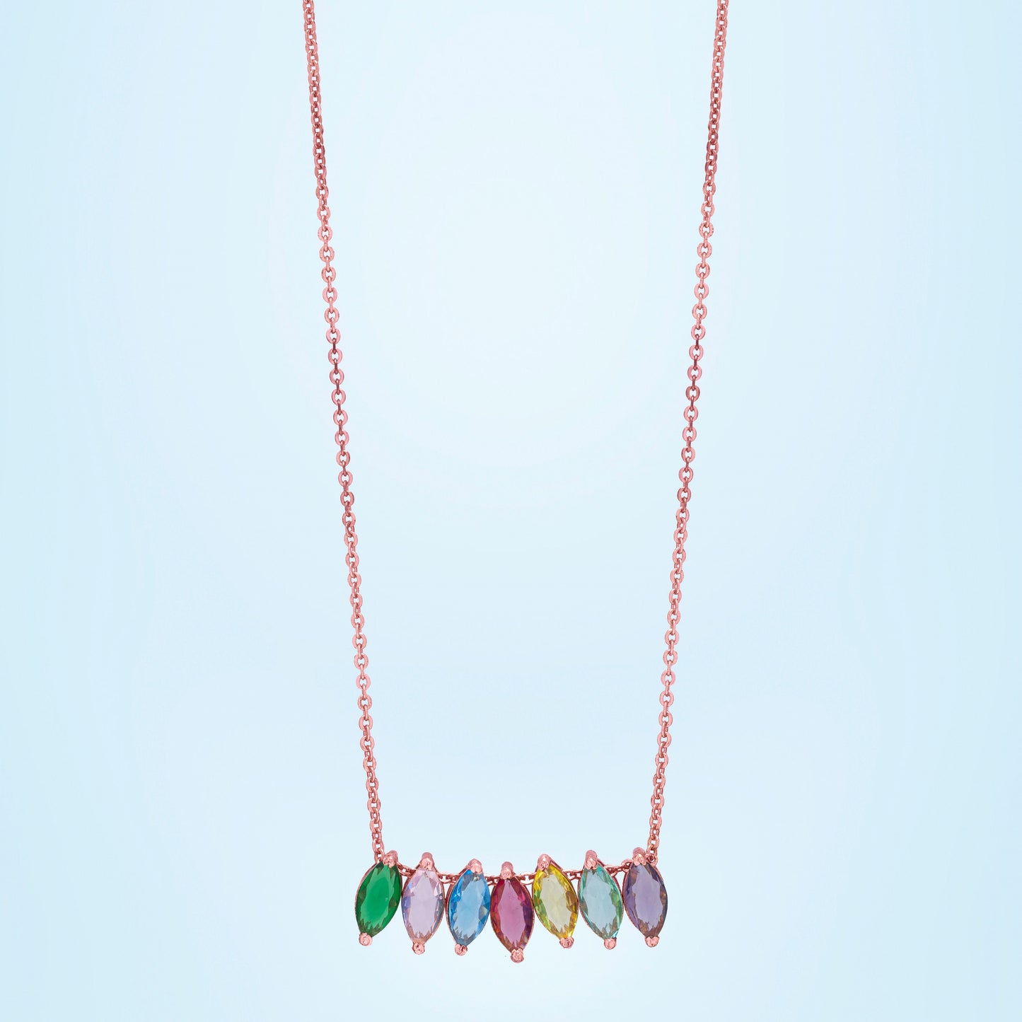 necklace with colorful stones