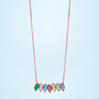 Necklace With Colorful Stones