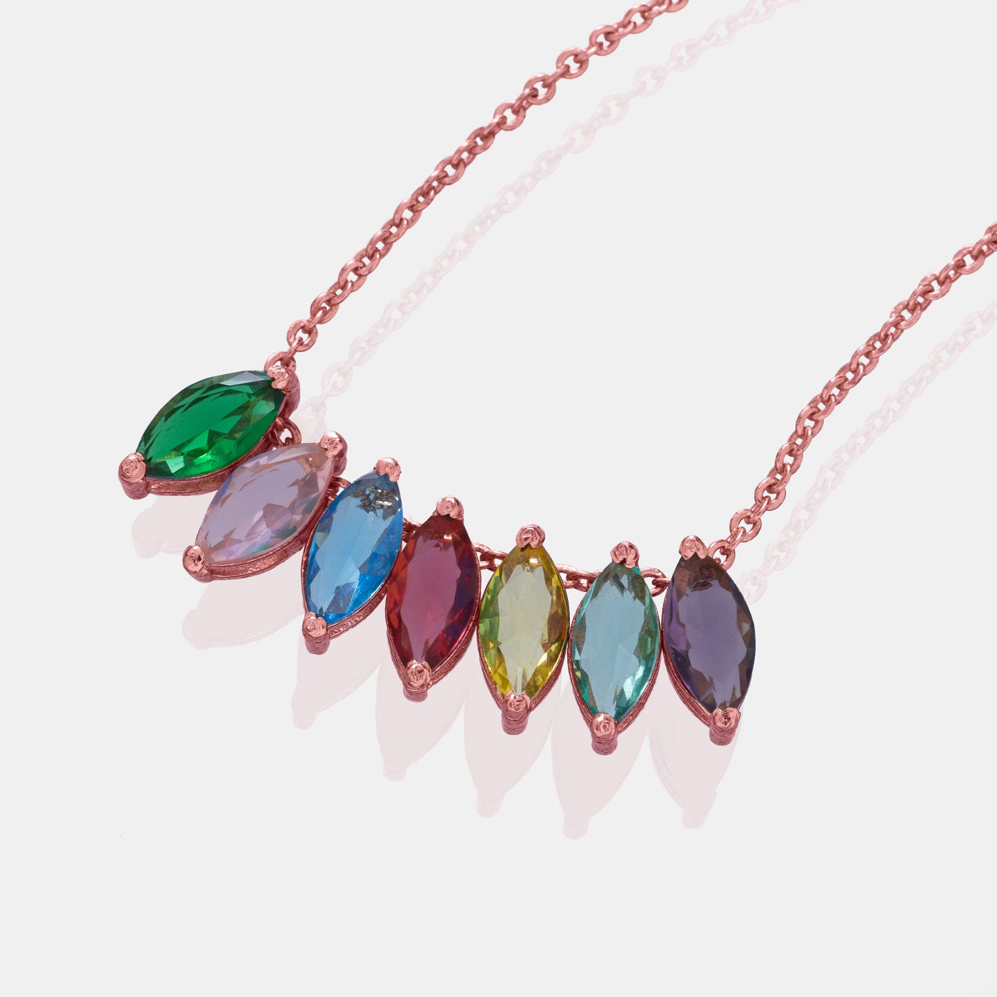 necklace with colorful stones