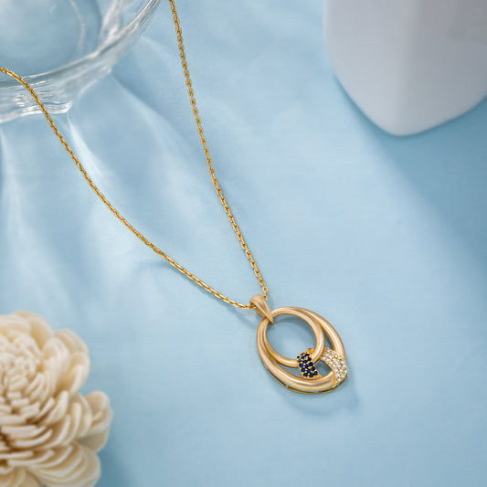 Eegance of this Exquisite Blue Golden Pendant