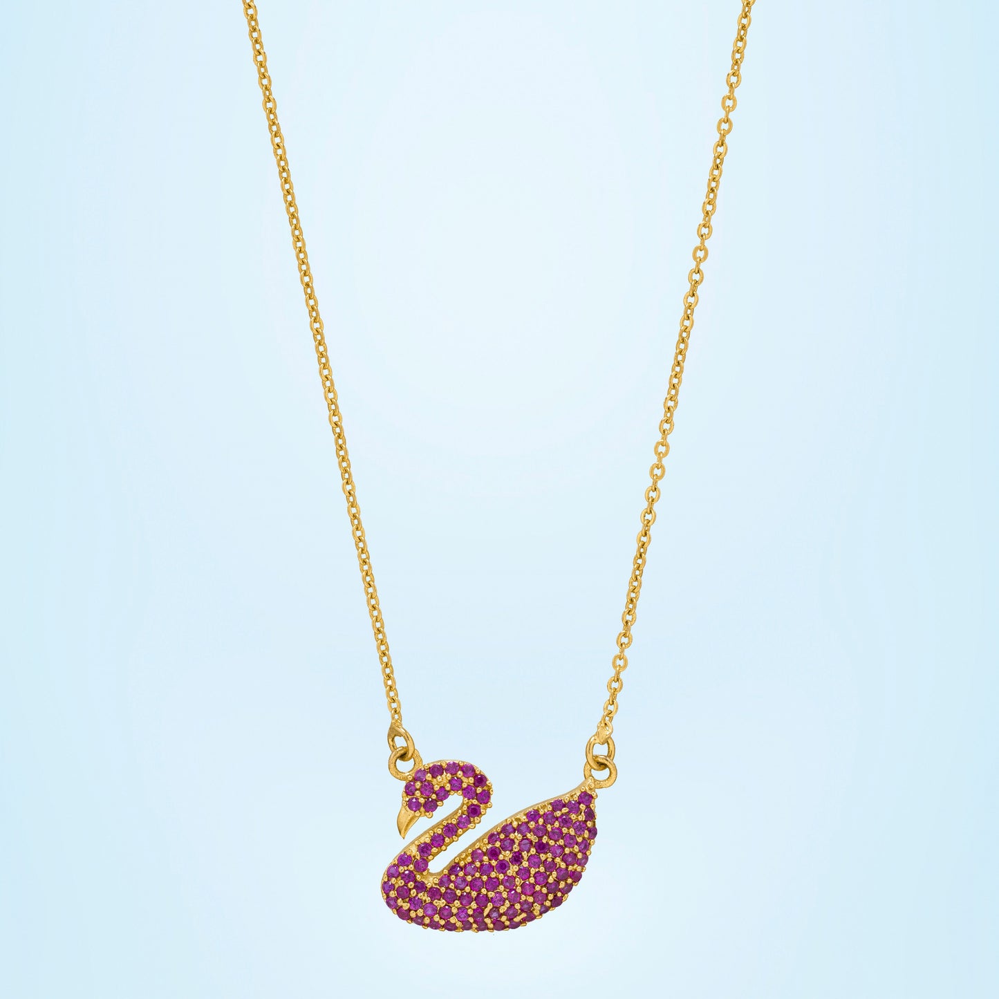 red swan pendant