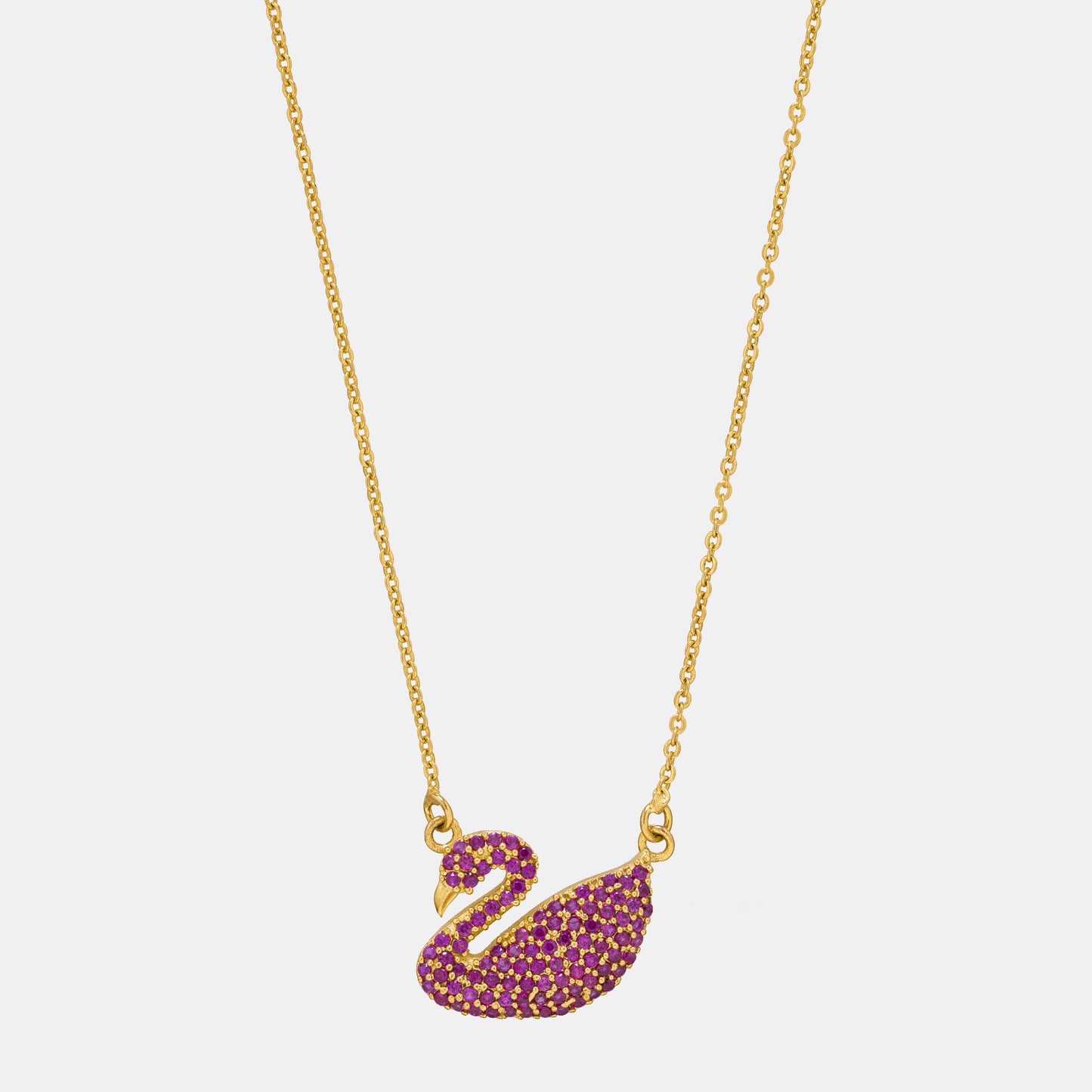 red swan pendant