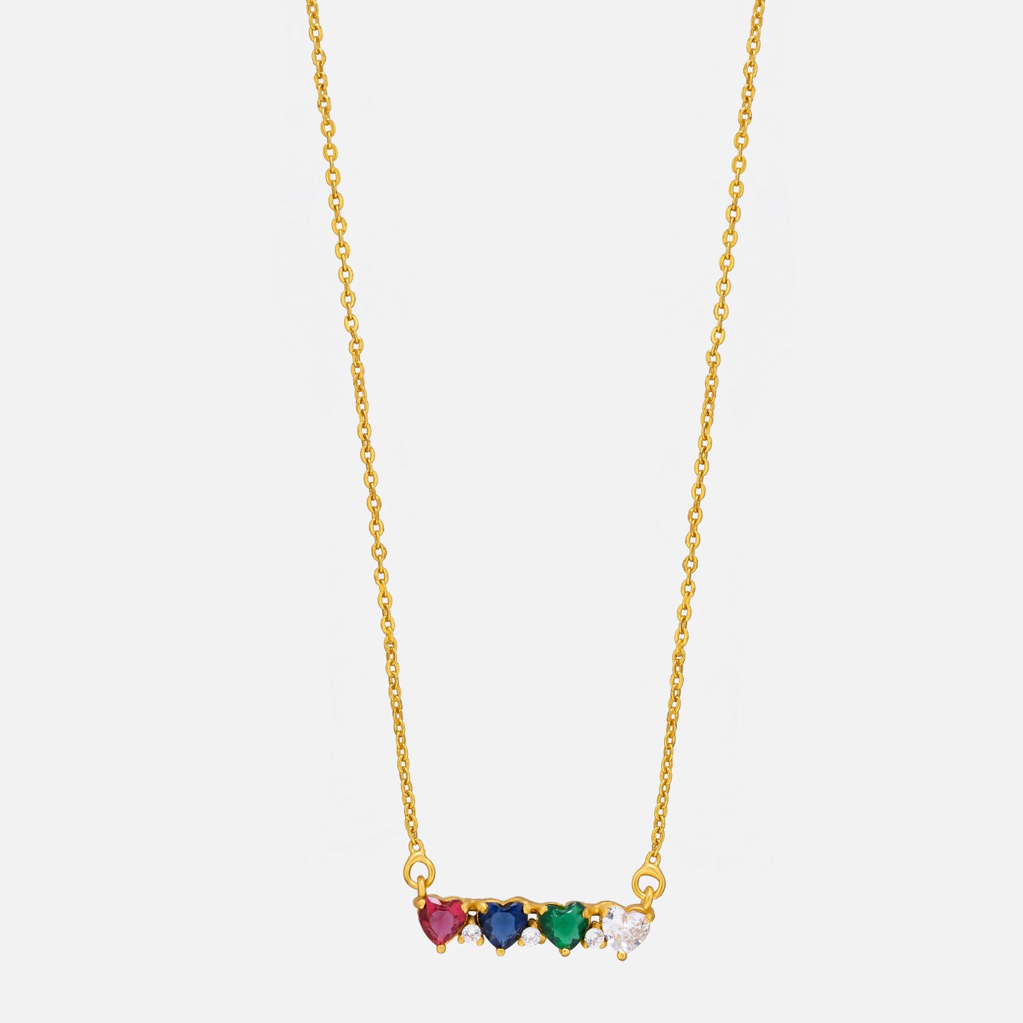 spectrum of hearts necklace