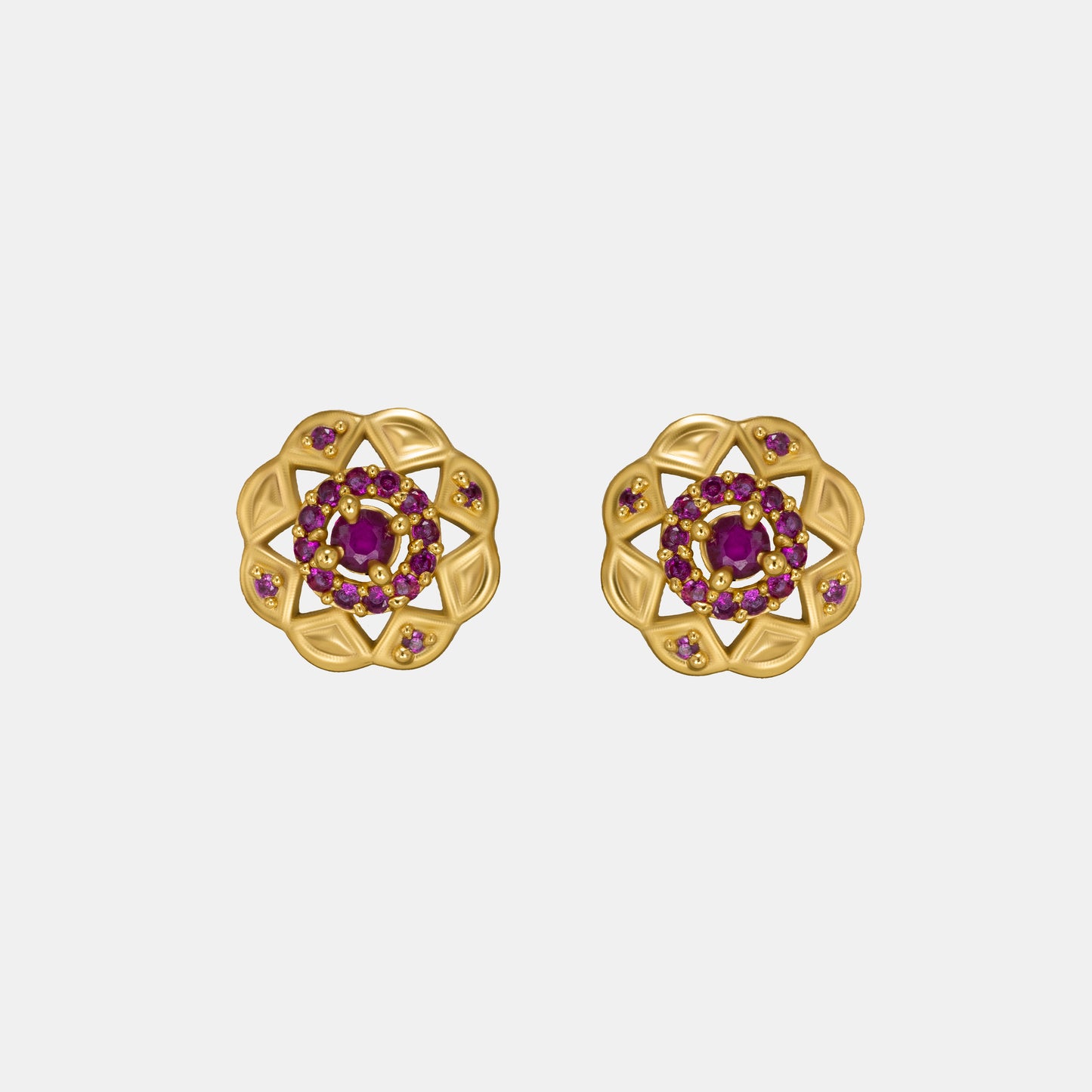 white radiant lotus studs