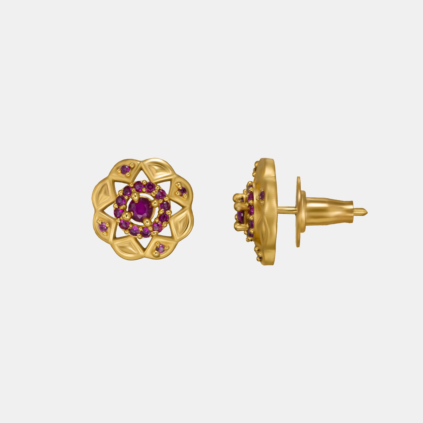 white radiant lotus studs